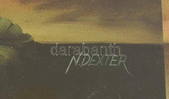 Dekoratív, üvegezett fa képkeret Csendélet nyomattal. Belső méret: 18x24,2 cm