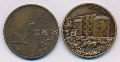 Tóth Sándor (1933-) DN 2xklf "Nyír Tourist" Br emlékérem, eltérő hátlappal: Csaroda, Kisvá...