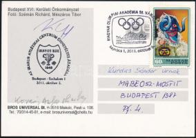 2011 Kovács Antal (1972-) olimpiai- és világbajnok cselgáncsozó aláírása levelezőlapon