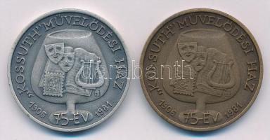 DN "ÜM. Öblösüveggyár Salgótarján / Kossuth Művelődési Ház 1906-1981" kétoldalas ezüstözöt...