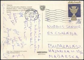 1978 A magyar férfi kézilabda válogatott tagjai által küldött képeslap aláírásukkal