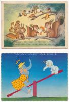 50 db MODERN motívum képeslap érdekesebb darabokkal / 50 modern motive postcards with interesting on...