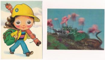 10 db MODERN 3D-s dimenziós motívum képeslap / 10 modern 3D (dimensional) motive postcards