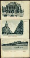 3 db századeleji dombornyomott Budapest lap / 3 pc. Embossed Budapest cards