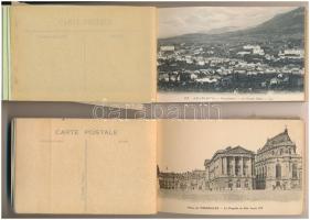 2 db RÉGI francia képeslapfüzet / 2 pre-1945 French postcar booklets: Aix-Les-Bains, Versailles