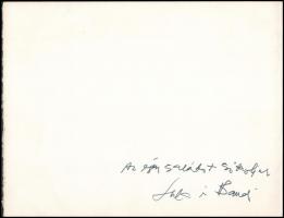 Szász Endre (1926-2003) festőművész és felesége, Lula kézzel írt sora és aláírása, 1972-ben az Inter...