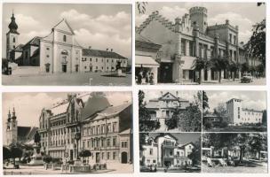 34 db MODERN magyar fekete-fehér város képeslap / 34 modern black and white Hungarian town-view postcards