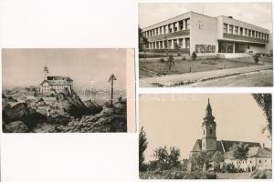 34 db MODERN magyar fekete-fehér város képeslap / 34 modern black and white Hungarian town-view post...