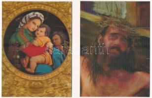 6 db MODERN 3D dimenziós motívum képeslap / 6 modern dimensional (3D) motive postcards