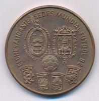 Spanyolország 1982. "A Világbajnokság C-csoportja (Magyarország, El Salvador, Belgium, Argentína)" kétoldalas Br emlékérem (40mm) T:1- (eredetileg PP) Spain 1982. "World Cup, Group C (Hungary, El Salvador, Belgium, Argentina)" two-sided Br medallion (40mm) C:AU (originally PP)