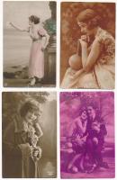 7 db RÉGI motívum képeslap: hölgyek / 7 pre-1945 motive postcards: ladies