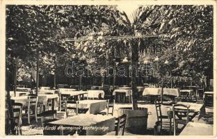 1937 Harkány, gyógyfürdő éttermeinek kerthelyisége (EK)