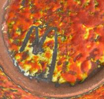 Tófej kerámia kaspó, hibátlan, d: 17 cm, m: 10 cm