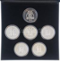 DN "Árpád-Házi Szentjeink" 6db klf ezüstözött Cu-Ni emlékéremből álló éremszett díszdobozb...