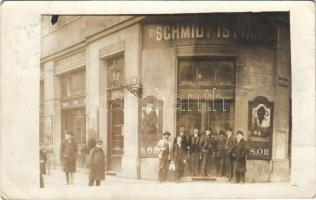 1910 Budapest VIII. Özv. Schmidt Istvánné sörcsarnoka és vendéglője. Főherczeg Sándor tér (ma Gutenberg tér). photo