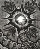 Gy. Szabó Béla (1905-1985) : Jelenések Könyve, fametszet mappa, 22 lappal, apró foltok. jelzettek. 5...