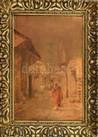 Koszkol Jenő (1868-1935): Tuniszi részlet. Akvarell, karton, 45x31cm, Jelzett: Koszkol Jenő Tunis. K...