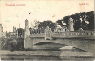 1912 Temesvár, Timisoara; Gyárváros, Liget úti híd / Fabric, bridge (fl)