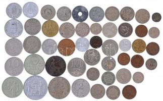 50db-os vegyes magyar és külföldi érmetétel T:vegyes 50pcs mixed Hungarian and foreign coin lot C:mixed