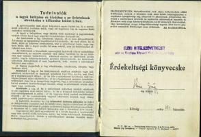 1938. Hitelszövetkezet érdekeltségi könyv