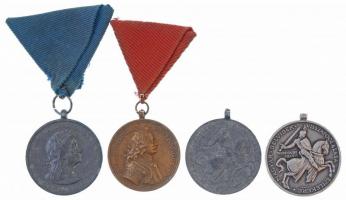 1938. Felvidéki Emlékérem - II. Rákóczi Ferenc Br emlékérem nem hozzávaló mellszalagon + 1940. Erdélyi részek felszabadulásának emlékére cink emlékérem mellszalaggal. Szign.:BERÁN + 1941. Délvidéki Emlékérem Zn és ezüstözött Zn emlékérem (2x), mellszalag nélkül. Szign.: BERÁN L. T:2 Hungary 1938. Commemorative Medal for the Liberation of Upper Hungary Br medal with not own ribbon + 1940. Commemorative Medal for the Liberation of Transylvania zinc medal with ribbon. Sign.:BERÁN L. + 1941. Commemorative Medal for the Return of Southern Hungary Zn and silver plated Zn medal without ribbon. Sign.:BERÁN L. C:XF