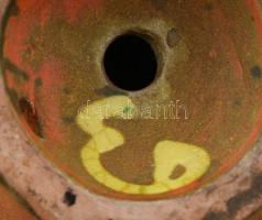 Lámpatest, színes mázakkal festett kerámia, jelzett, hibátlan. m: 23,5cm