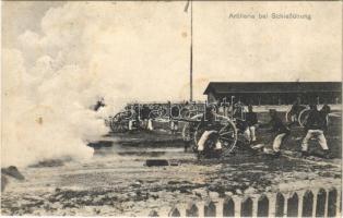 1911 Artillerie bei Schießübung / Austro-Hungarian K.u.K. military, artillery shooting practice (fl)