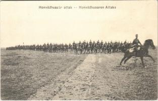 Honvéd huszár attak / Honvédhusaren Attake / WWI Austro-Hungarian K.u.K. military, hussars attack (EK)