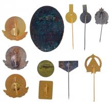 10db klf törzsgárda jelvény, közte "Vízügyi Törzsgárda 10, 20 és 30 év után" zománcozott f...