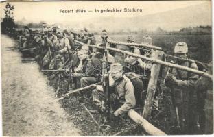 Fedett állás / In gedeckter Stellung / WWI Austro-Hungarian K.u.K. military, in covered position (EK)