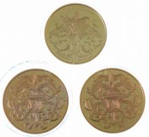 Csontos Attila DN "100 éve Trianon, Felvidék, Hungária" 3xklf aranyozott Cu-Ni emlékérem &...