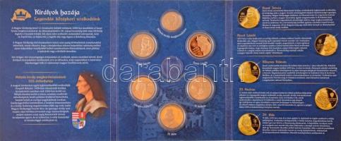 ifj. Szlávics László (1959-) DN "Nagy Magyarok" 5xklf aranyozott Cu-Ni emlékérem (Szent Is...