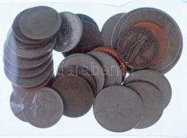 Amerikai Egyesült Államok 28db-os érme tétel, közte 1896-1905. 1c Br (2xklf), 1935. 10c Ag "Mer...