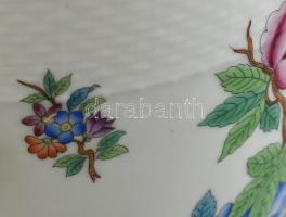 Óherendi Viktória mintás nagy füles kaspó, kézzel festett porcelán, jelzett, hibátlan, apró festék n...