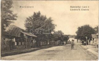 Marasesti, Bulevardul Carol I, Libraria N. Ghetorn / street view, shops. Editura Grigore D. Theodoru (EK)