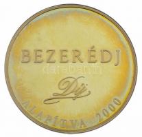 2000. Bezerédj Díj - Alapítva 2000 / Adó- és Pénzügyi Ellenőrzési Hivatal peremén jelzett aranyozott Ag emlékérem névre szóló fa dísztokban (30,98g/0.925/42,5mm) T:1 (eredetileg PP)