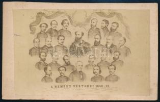 cca 1860 A nemzet vértanúi 1848-1849, fénynyomat, 6,5×10,5 cm