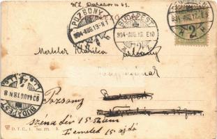 1904 Hortobágy, legelő gulya, magyar folklór (fa)