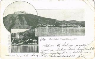 1899 Nagymaros, Visegrádi vár, Salamon-torony, látkép. Divald Károly kiadása (b)