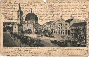 1904 Pécs, Széchenyi tér. Fürst Lipót kiadása (r)