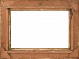 Dekoratív historizáló képkeret, belső méret: 30,5x46cm, külső méret: 43,5x58,5 cm. Éleinél kopott, s...