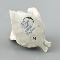 Aquincum porcelán rózsa. Kézzel festett, jelzett, hibátlan 6,5x4 cm