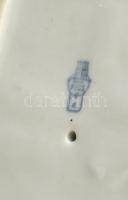 Zsolnay labdázó kisfiú, festetlen mázas porcelán, jelzett, apró kopásnyomokkal, vaspöttyökkel m: 13 ...