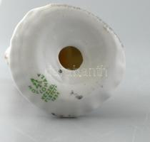 Hollóházi matyó népviseletes pár. Kézzel festett, jelzett, minimális kopással 12 cm, 11 cm