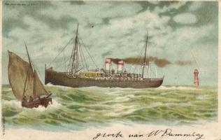 Ships Hold To Light litho