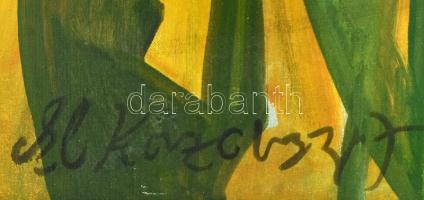 El Kazovszkij nyomán: Szürreális táj. Olaj, vászon. Fa keretben, 48x32 cm