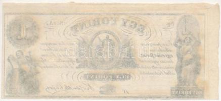 1852. 1Ft "Kossuth bankó" kitöltetlen "A" T:I- 
Hungary 1852. 1 Forint "A&...