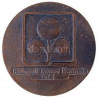 1984. "Budapesti Tavaszi Fesztivál 1984 / Budapest" kétoldalas, öntött Br érem (78mm) T:1-
