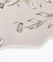 Ezüst(Ag) szecessziós tortalapát, jelzett, 1900 körül. h: 17 cm, nettó: 45 g