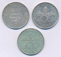 1947. 5Ft Ag "Kossuth" + 1992. 200Ft Ag "MNB" + 1994. 200Ft Ag "Deák" ...